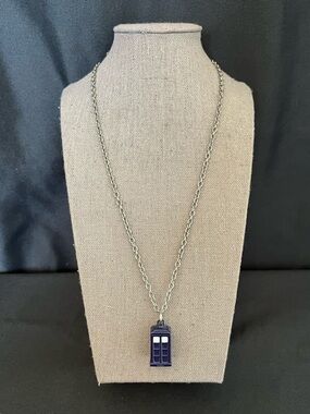 Blue BBC TARDIS Pendant Necklace